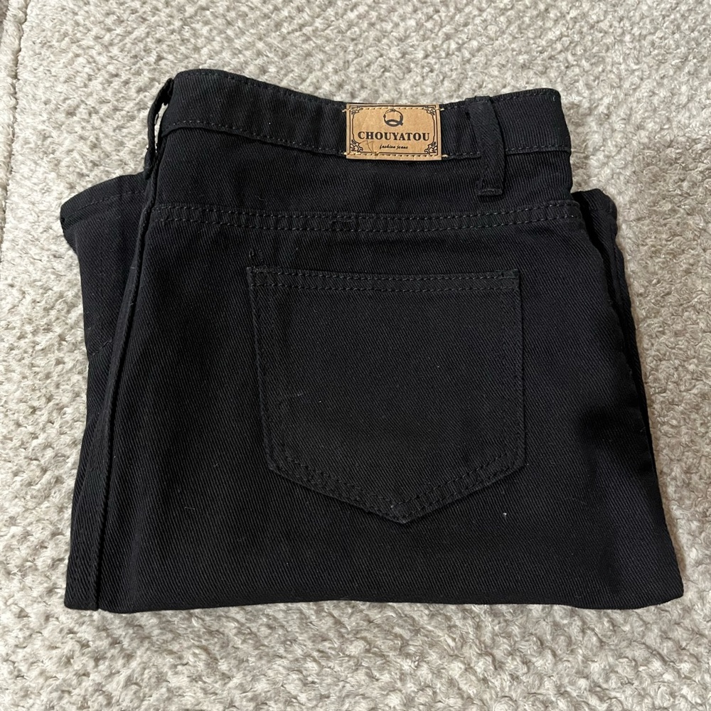 BLACK JEAN SKIRT- reason for selling, too small but super cute for any event